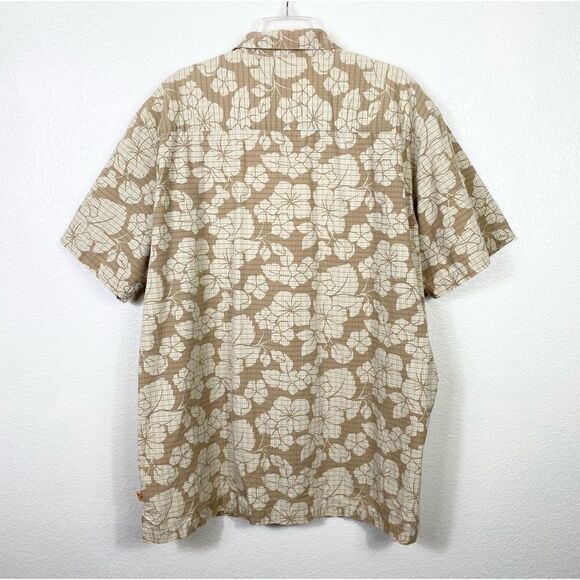 Sideout Destinations y2k Tan Hawaiian Shirt - Picture 2 of 4